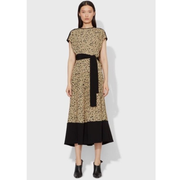 NWT Proenza Schouler Inky Leopard Print Short Sleeve Dress - Picture 1 of 9